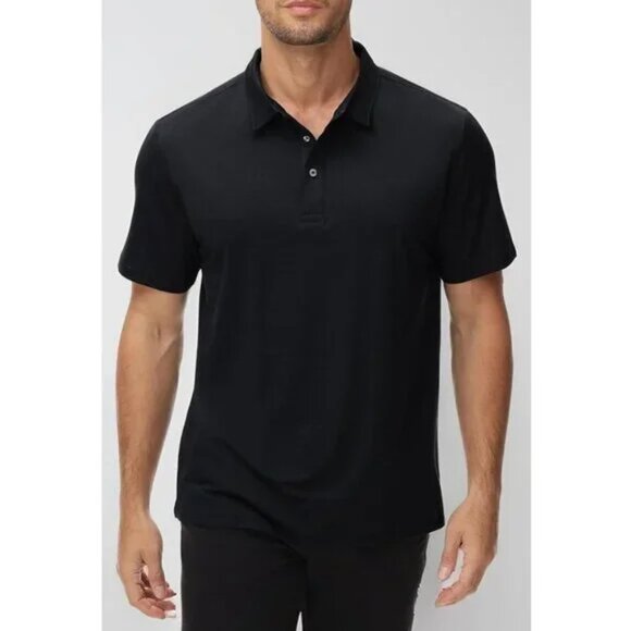 NWT Perry Ellis Travel Luxe Polo Black - Picture 1 of 5
